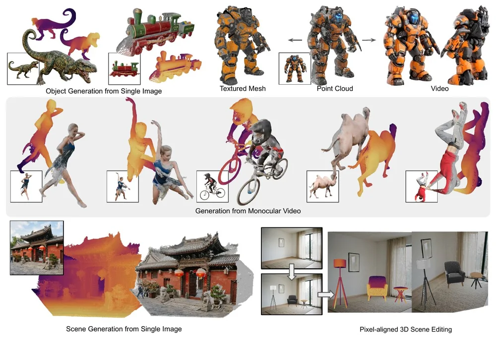 World Tracing: Generative Pixel-Aligned Geometry Beyond the Visible